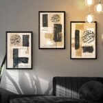 Al Rehman Raheem Al malik ul Qudus - Names of Allah Calligraphy Black Frame - The Framers