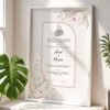 Personalized Muslim Wedding Gift Minimal Nikkah Certificate Frame - White - The Framers