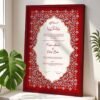 Premium Red Wedding Contract Frame - Customizable - Maroon - The Framers