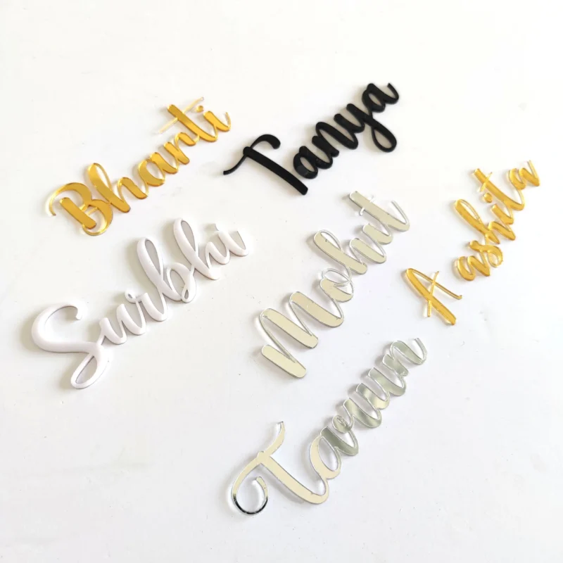 Custom Acrylic Name Cutting for Nikkah Pen