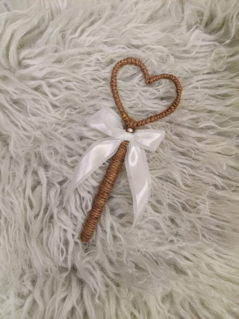 Jute Nikkah Pen with White Bow