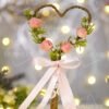 Handmade Jute Nikkah Pen with Flowers and Bow