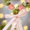 Handmade Jute Nikkah Pen with Flowers and Bow