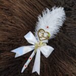 Qabool Hai White Nikkah Pen with a Feather