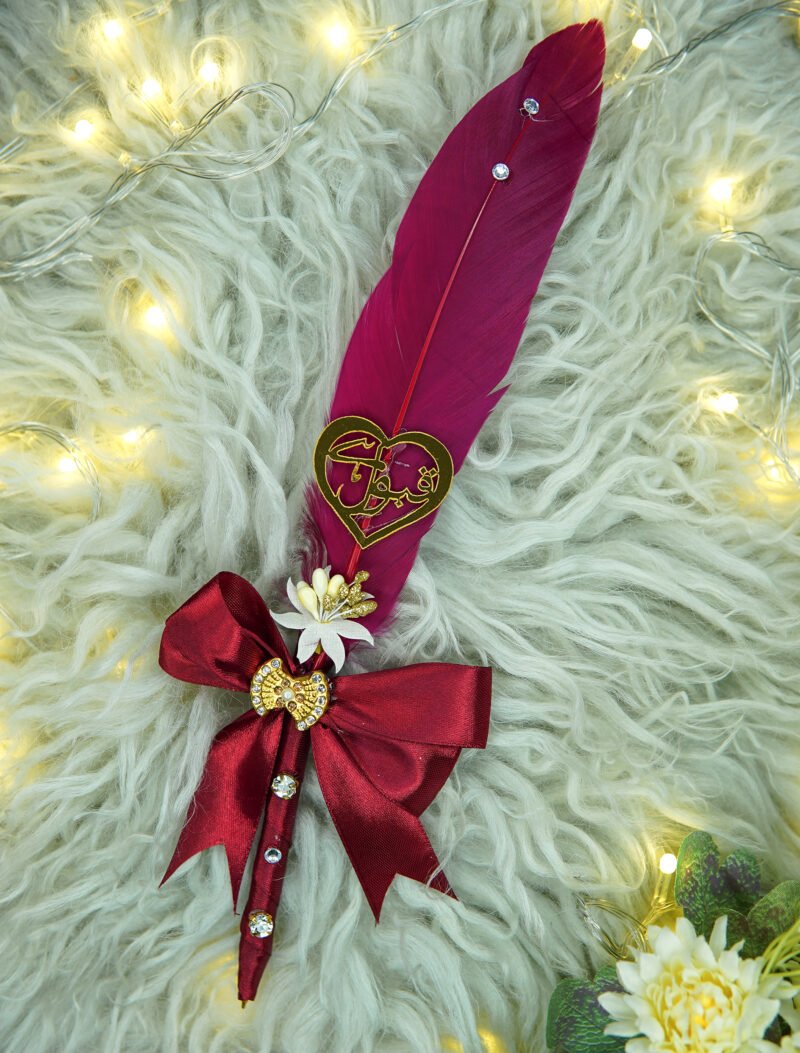 Maroon Nikkah Pen for Bridal