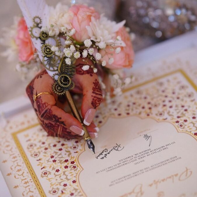 Nikkah Certificate Signing Moment