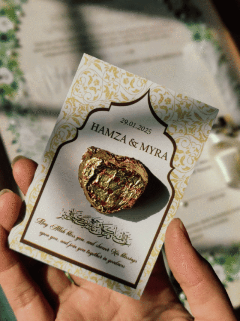 Wedding Favour Chocolate Cards ? Custom Nikkah Chocolate Cards