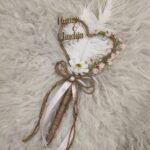 Jute Wedding Pen with Feather and Name Cutout