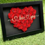 3D Flower Shadow Box Anniversary gift