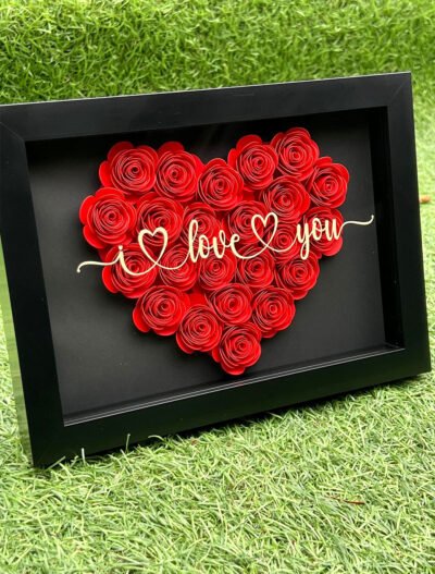 3D Flower Shadow Box Anniversary gift