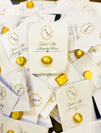 "Qubool Hai" Favor Card with Chocolate
