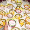 Custom "Mayoun" Floral Wreath Bangle Favor Card