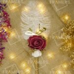 Nikkah Signature Pen with Red and White Flower