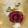 Wedding Signature Pen with Red and White Flower