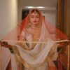 Shop Traditional Red Nikkah Dupatta (Sheer Net)