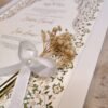 Metal Nikkah Pen with Baby Breath Flowers and White Bow