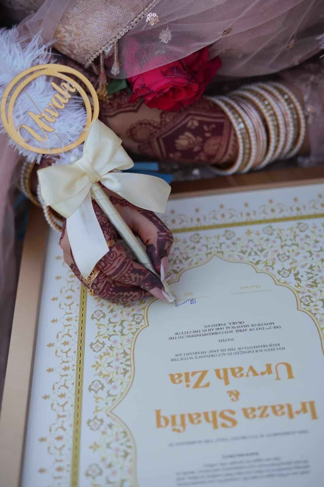 Customized nikkah pen with name