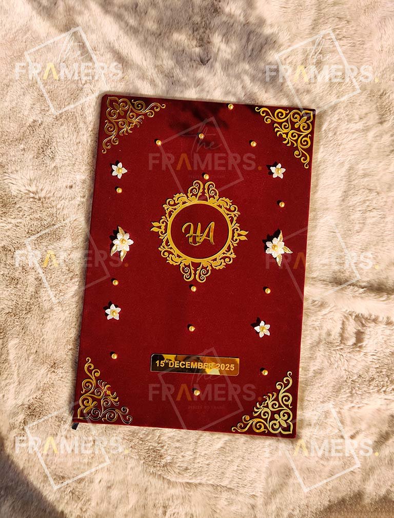 Fancy Maroon Nikkah Booklet