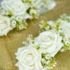 White Rose & Baby's Breath Artificial Gajra Set