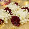Maroon Rose & White Daisy Artificial Mehndi Gajray Pair
