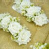 White Rose & Baby's Breath Artificial Gajra Set
