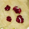 Maroon Rose Bridal Gajra Set Earrings & Bindi