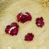 Maroon Rose Bridal Gajra Set Earrings & Bindi