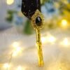 Nikkah Pen with Antique Gold Baroque Black Gem Handle