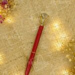 Bridal Red Metal Signing Pen with Diamond Top