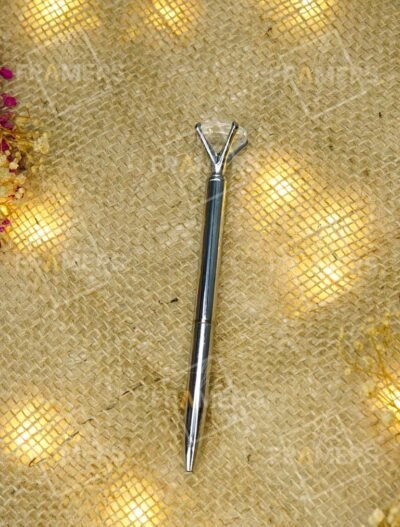 Classic Chrome Silver Slim Nikkah Pen – Imported Metal Signing Pen