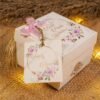 Personalised Baat Paaki bid boxes with pink ribbon bow