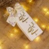 Gold Urdu calligraphy Qubool Hai bid boxes top view
