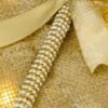 Nikkah Pen with Gold Satin Bow & Feather