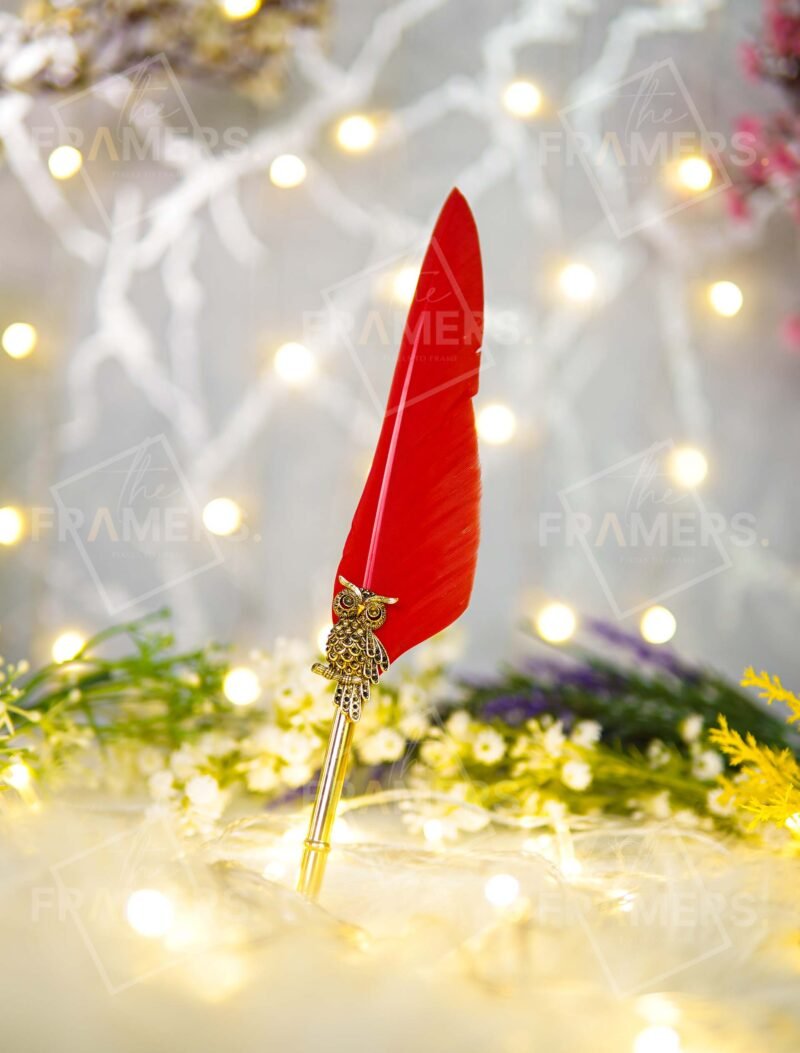 Red Feather Quill Nikkah Pen