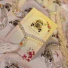 Multiple rustic vintage car favor cards beautifully arranged