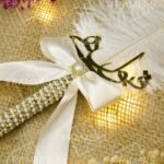White Feather Nikkah Pen with Pearl