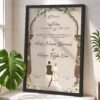 Botanical Beige Nikkah Certificate with Couple Illustration and Black Frame