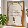 Botanical Beige Nikkah Certificate with Couple Illustration and Wooden Frame