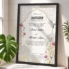 Islamic Architecture Nikkah Certificate with Black Frame