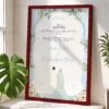 Blue Nikkah certificate maroon frame option