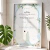 Sky blue Nikah Nama white frame