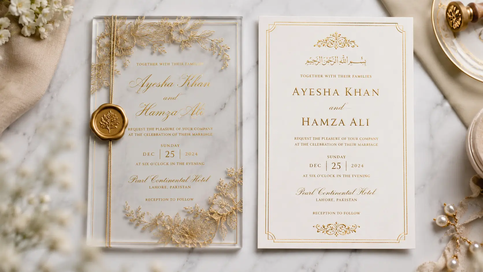 acrylic wedding card vs premium paper card pakistan price comparison