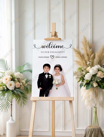 chic-kids-photo-engagement-ceremony-welcome-board-2