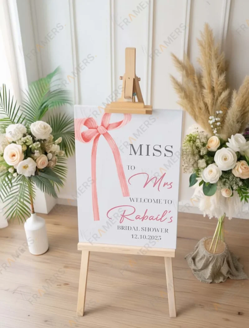 chic-pink-watercolor-bow-bridal-shower-welcome-board-1