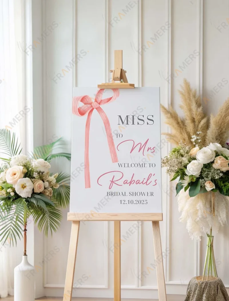 chic-pink-watercolor-bow-bridal-shower-welcome-board-2