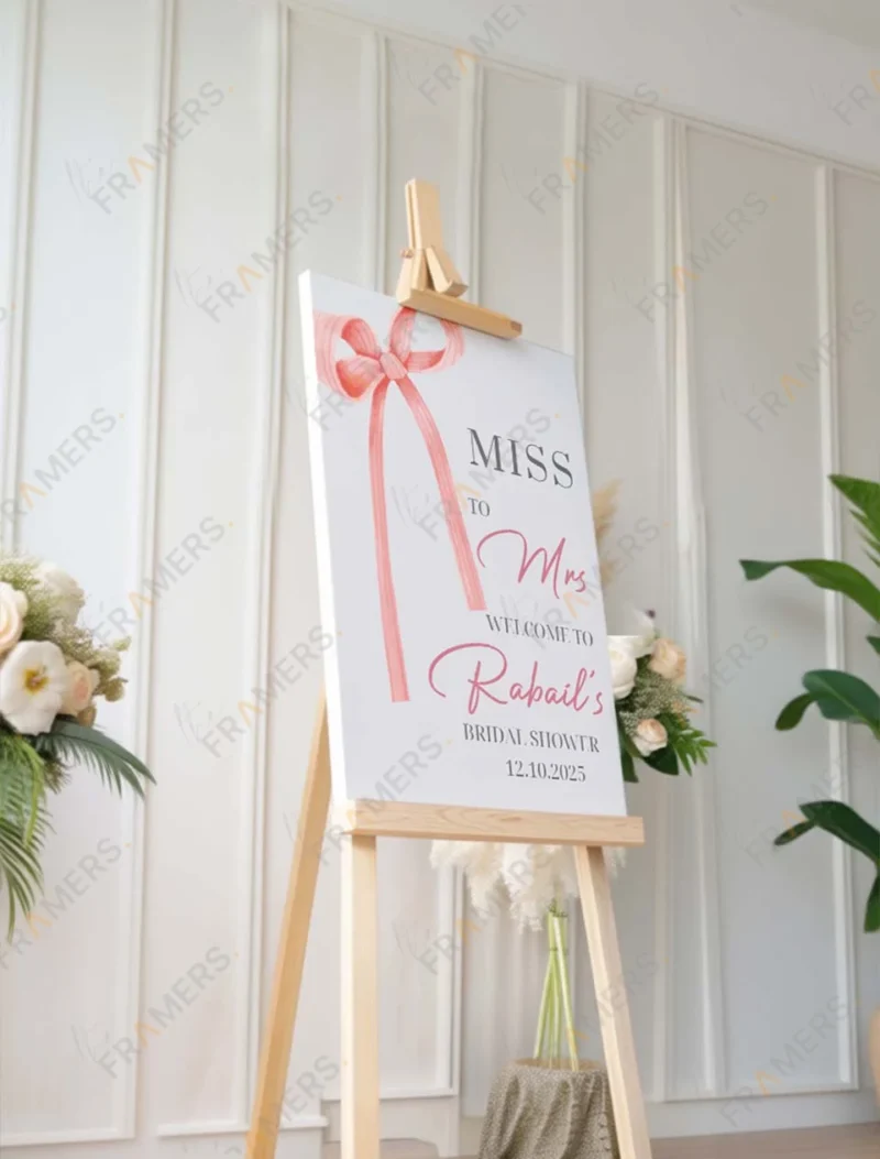 chic-pink-watercolor-bow-bridal-shower-welcome-board-4