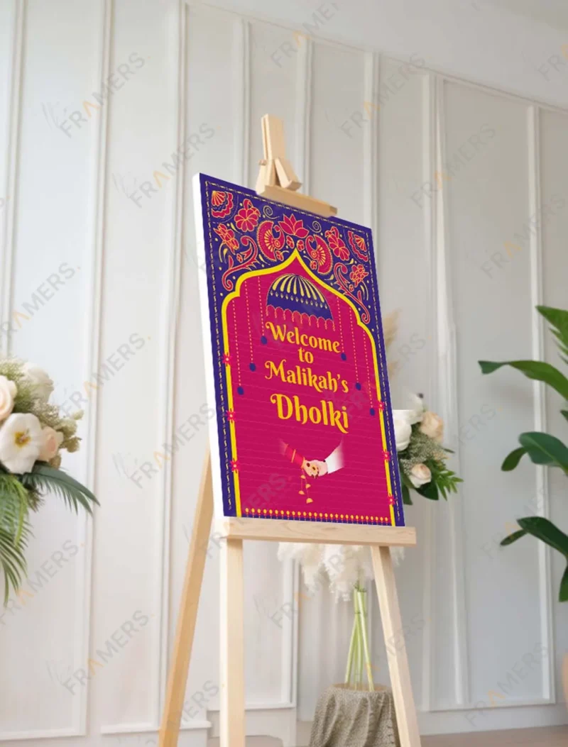 vibrant-mughal-dholki-welcome-board-2