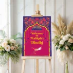 vibrant-mughal-dholki-welcome-board-4