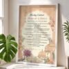 Funny wedding contract print in white wooden frame with peacock art