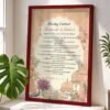 Marriage contract terms and conditions frame in natural wood